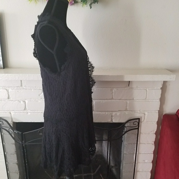 Free people Black Mini Dress Size M - Picture 4 of 7